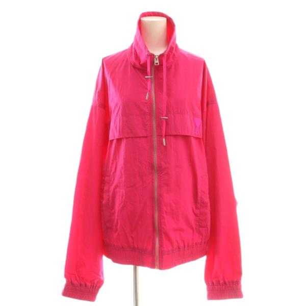 【中古】アミ ami ナイロンブルゾン ジャンパー ジップアップ ハート L ピンク /CX ■GY57 レディース アミ ami ナイロンブルゾン ジャンパー ジップアップ ハート L ピンク