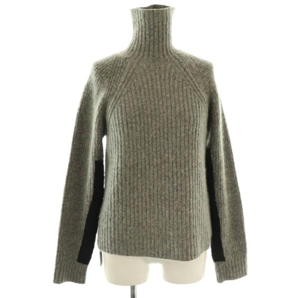 【中古】ハイダーアッカーマン Haider Ackermann ニット セーター 切替 エルボー S グレー /HK ■GY57 レディース ハイダーアッカーマン Haider Ackermann ニット セーター 切替