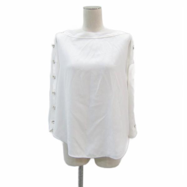 アディアム　ボートネック長袖ブラウス アディアム ADEAM ブラウス カットソー 長袖 0 XS 白 ホワイト ボート