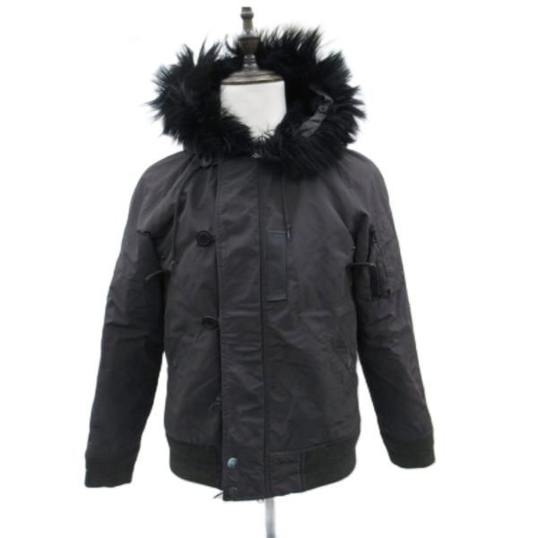 Schott abx N-2B フライトジャケット ファー ミリタリー 短丈 L ショット SCHOTT N-2B フライトジャケット 中綿 ミドル丈 ラクーン