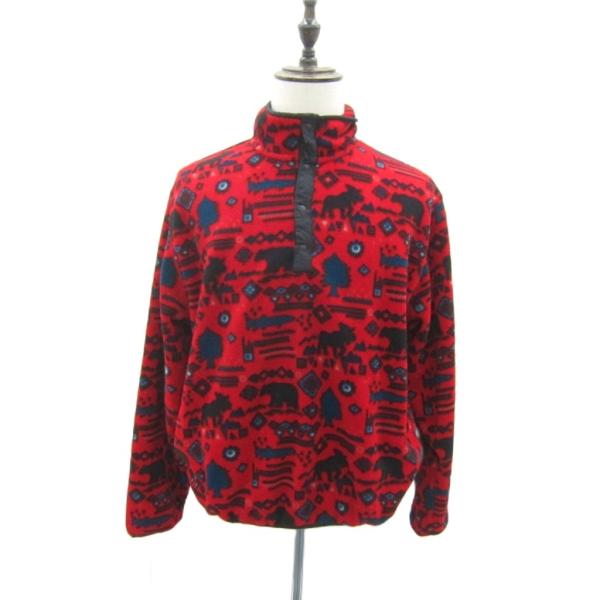 エルエルビーン L.L.BEAN フリースジャケット プルオーバー レッド 赤