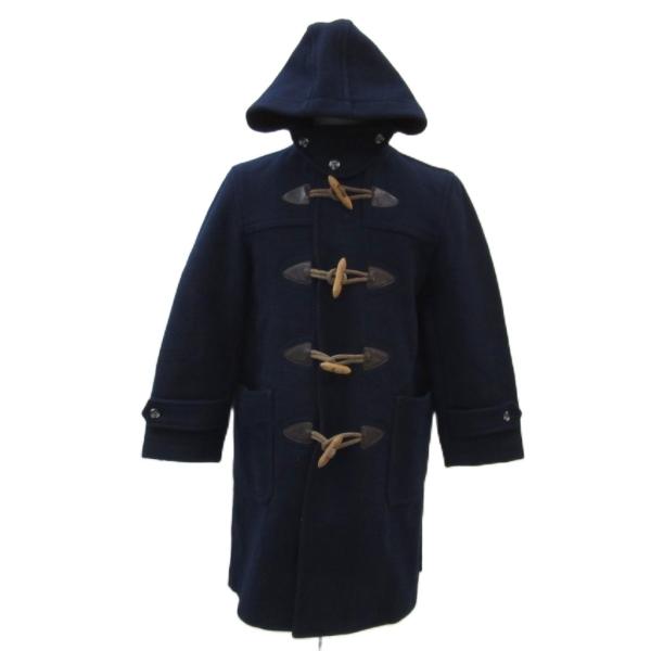 ヴァン VAN ダッフルコート L ネイビー 紺 フード付き ロング丈 /YS10