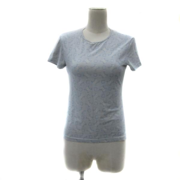 CELINE 上品なロゴ 馬車柄 トップス カットソー CELINE（セリーヌ） CELINE Tシャツ カットソー マカダム柄 半袖 M