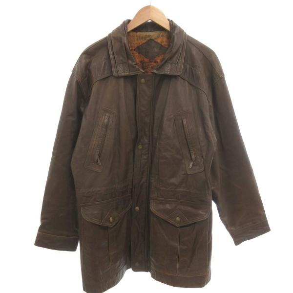 Mr. JANES レザージャケット 牛革 LL ブラウン /HW □GY61 メンズ