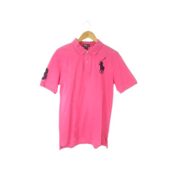 ポロ バイ ラルフローレン Polo by Ralph Lauren ポロシャツ XL(18-20) ピンク 半袖 ロゴ刺繍 数字刺繍 ビッグポニー /AO13 ■GY60【ブランド】ポロ バイ ラルフローレン Polo by Ralph ...