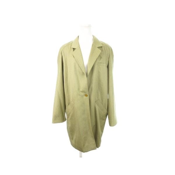 ハナエモリ HANAE MORI コート M 緑 グリーン ウール テーラードカラー