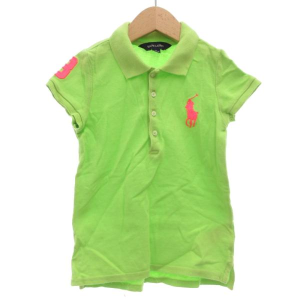 ラルフローレン RALPH LAUREN ポロシャツ 半袖 鹿の子 6 ライトグリーン /GV ■GY60 キッズ【ブランド】ラルフローレン RALPH LAUREN【表記サイズ】6【実寸サイズ】肩幅：25cm　身幅：28cm　着丈：47c...