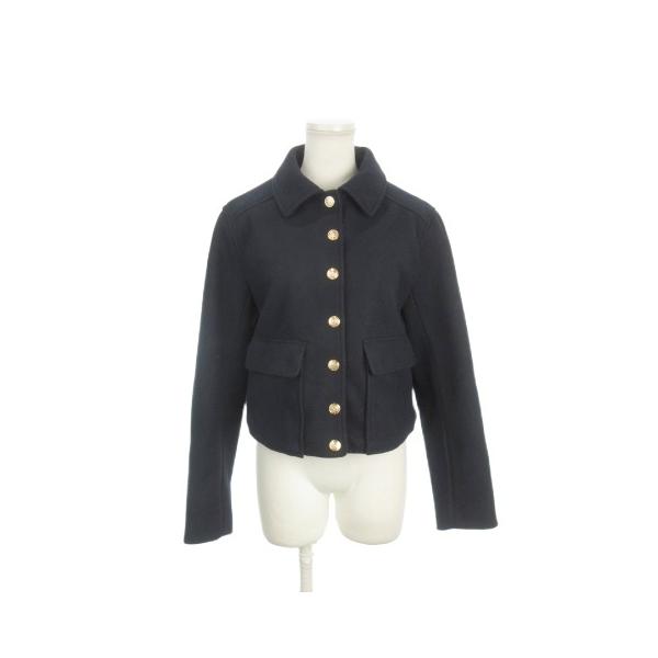 ザラ ZARA ステンカラーコート ショート XS 紺 ネイビー /AH1 ■GY61 レディース