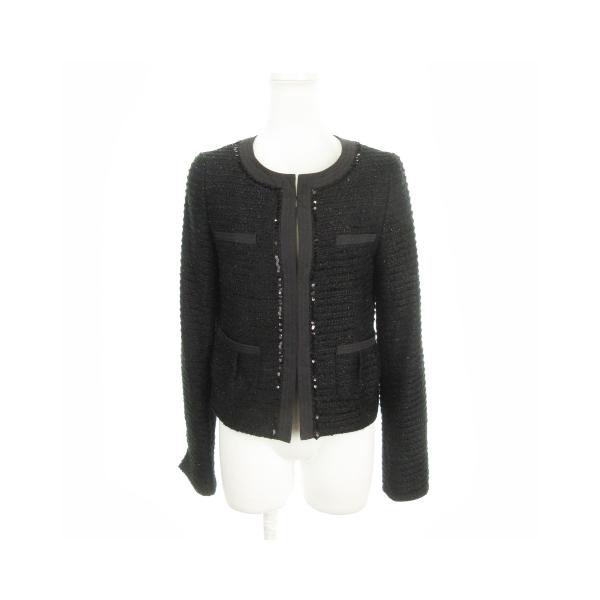 UNTITLED（アンタイトル） ツイードジャケット 2 黒 ブラック ノー