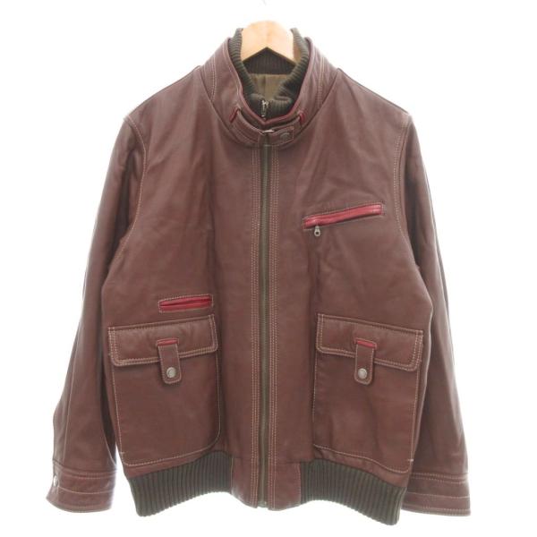 希少✨ G-STAGE 羊革 ラムレザー ジャケット シングルライダース Ｌ ジーステージ G-Stage comming man ラムレザー ライダースジャケット