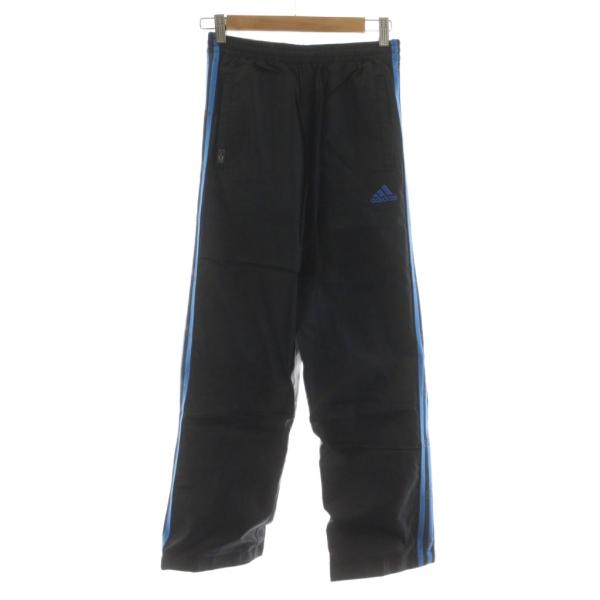 アディダス adidas ナイロンパンツ ジャージ 150 黒 ブラック 青 ブルー ロゴ刺繍 フルレングス /RP ■GY58 キッズ【ブランド】アディダス adidas【表記サイズ】150【実寸サイズ】ウエスト：58cm　もも幅：26c...