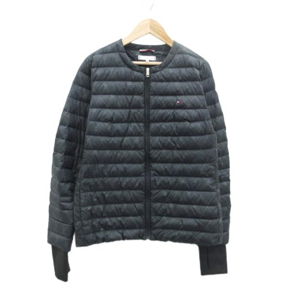 ＊トミーヒルフィガー　ノーカラーダウンジャケットM  TOMMY HILFIGER（トミー・ヒルフィガー） ダウンジャケット ミドル丈