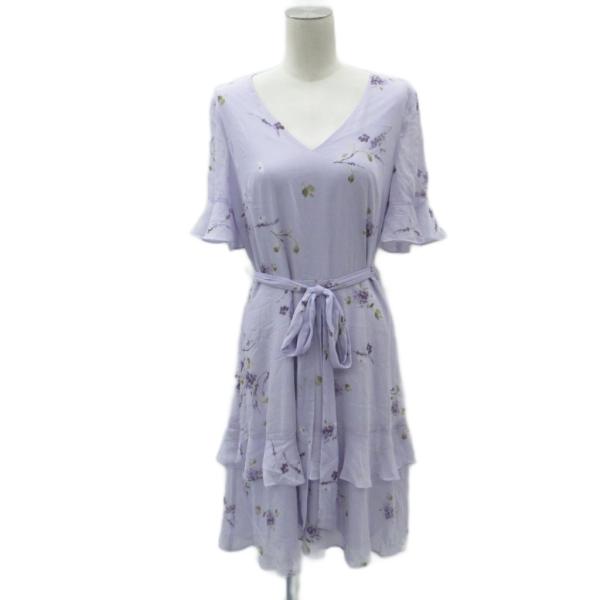 未使用品 ローレンラルフローレン ワンピース ひざ丈 6 M 紫