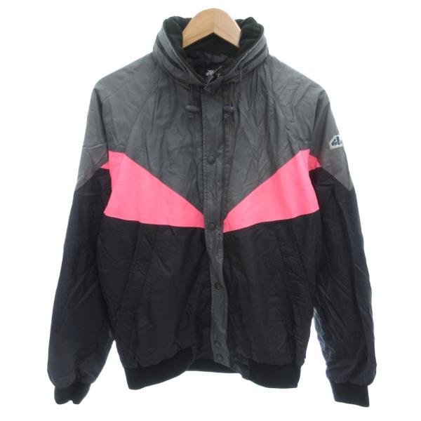 デサント DESCENTE ジャケット O 黒 ブラック ピンク 長袖 カラーブロック スタンドカラー DRA-4042 /HW ■GY61 メンズ
