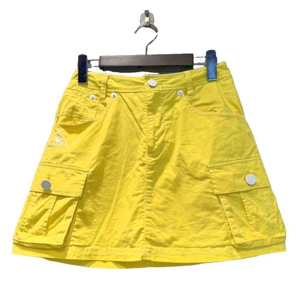 ルコックスポルティフ le coq sportif ゴルフウェア ミニスカート フレア 7 黄 イエロー ■GY58 レディース