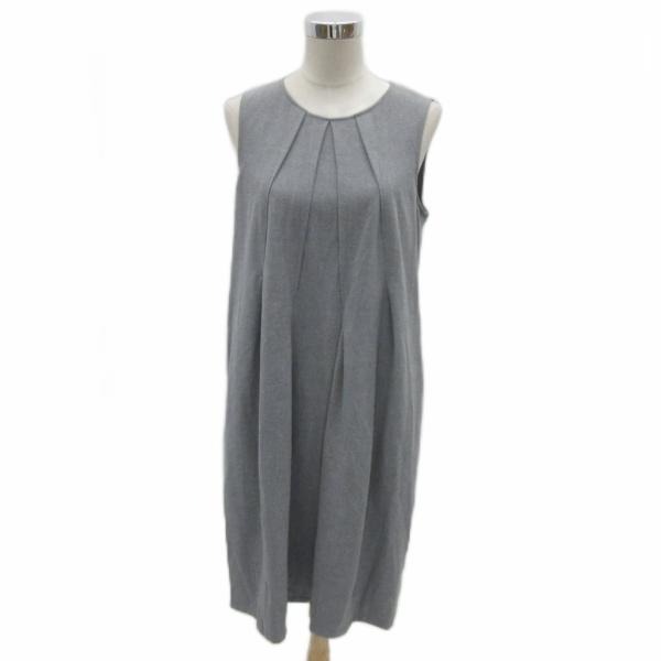 t.b ティービー センソユニコ ワンピース 40 グレー ノースリーブ