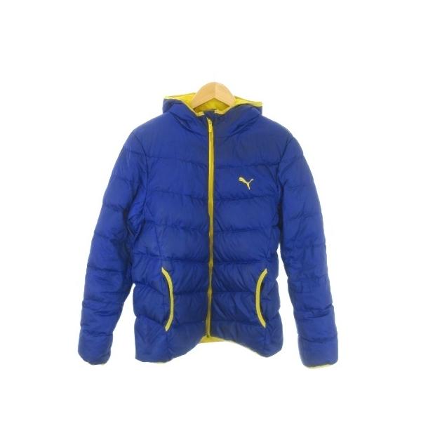 PUMA（プーマ） ダウンジャケット 上着 XL 青 ブルー 黄 イエロー