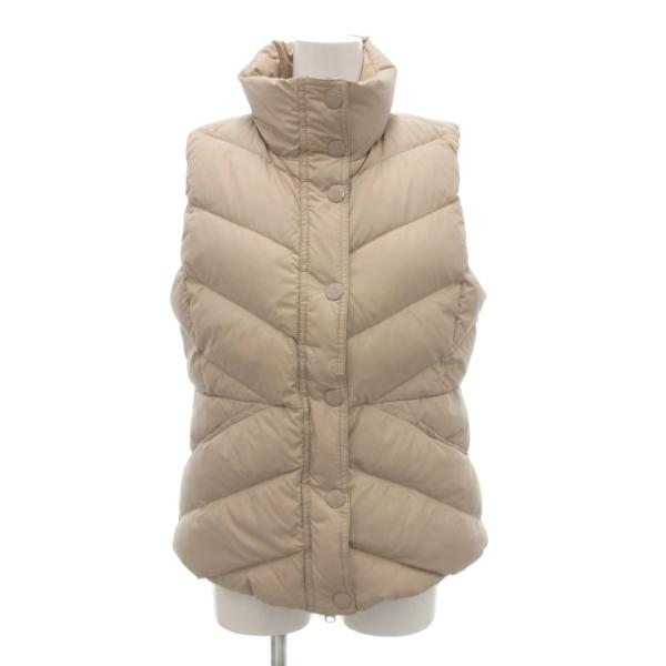 ジェイクルー J.CREW ダウンベスト S ベージュ スタンドカラー /NL ■GY58 レディース