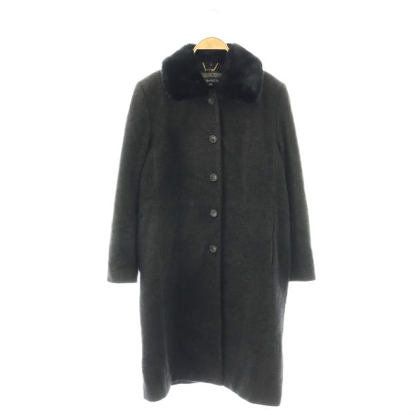 ツバメコート TSUBAMECOAT コート アウター ロング ファー 9AR チャコールグレー ブラック /DO ■GY60 レディース