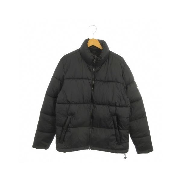 ZARA（ザラ） 中綿ジャケット 上着 L 黒 ブラック スタンドカラー 長袖