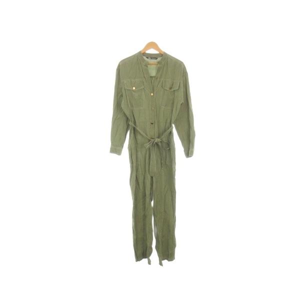 ZARA（ザラ） オールインワン ジャンプスーツ パンツ リボン M 緑