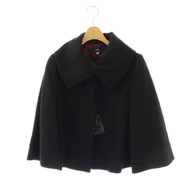 【超美品】INED アンゴラコート 黒 9号 フジテックス社 INED（イネド） 未使用品 INED BIGカラーコート 9 黒 ブラック /AB