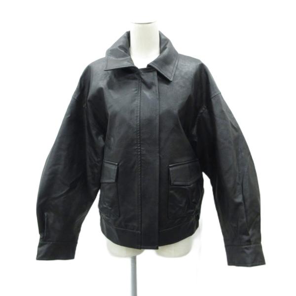フーズフーチコ who's who Chico フェイクレザージャケット 革ジャン F 黒 ブラック ジップアップ ミドル丈 /YS16 ■ECE003 レディース