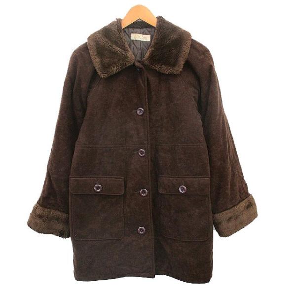 ラムロッサ RAMLOSSA 中綿 コート ミドル丈 シンプル M ブラウン 茶 /KT5 ■GY59 レディース