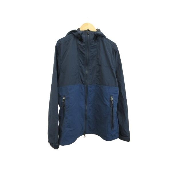 コロンビア Columbia マウンテンパーカー ジャケット 上着 S 紺 ネイビー 青 ブルー フード付き 長袖 ツートンカラー /KK ■ECB002 メンズ