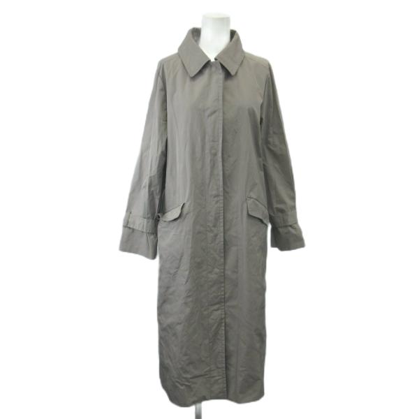 ナチュラルビューティー NATURAL BEAUTY コート 36 グレー 無地 レギュラーカラー 長袖 /KT ■ECC003 レディース