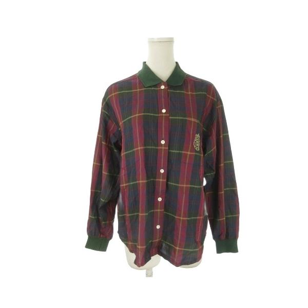 ジバンシィ GIVENCHY シャツ ブラウス M 赤 レッド 緑 グリーン