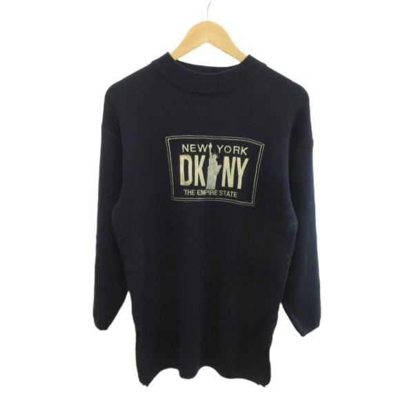 ダナキャランニューヨーク DKNY ニット セーター F 紺 ネイビー 長袖 クルーネック /RN ■GY49 メンズ