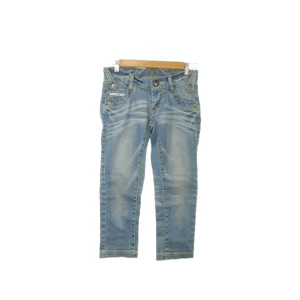 バーバリーブルーレーベル BURBERRY BLUE LABEL デニム ジーンズ 25 青 ブルー インディゴ クロップド丈 FQ532-173-30 /AO15 ■ECD005