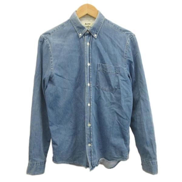 アクネ ストゥディオズ Acne Studios シャツ 44 青 ブルー ボタン