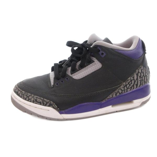 ナイキ NIKE エアジョーダン 3 スニーカー シューズ ロゴ 25.5 黒 ブラック CT8532-050 /FF ■GY53 メンズ