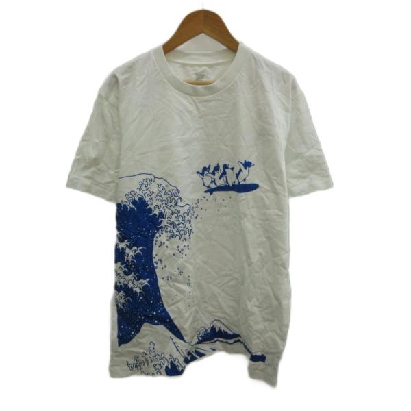 グラニフ graniph Tシャツ L 白 ホワイト プリント 半袖 クルーネック /RY ■ECB007 メンズ
