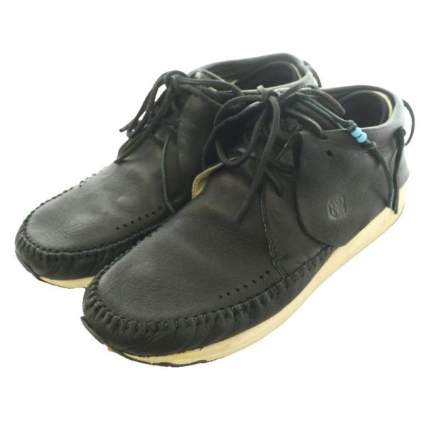 ビズビム VISVIM FBT-ELK モカシンシューズ スニーカー レザー US9 黒