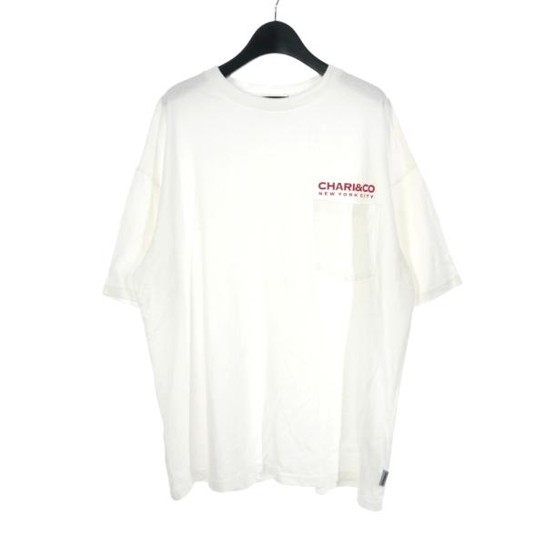 チャリアンドコー CHARI&amp;CO セーフライドフォーベイフロー SAFE RIDE for BAYFLOW ポケットTシャツ カットソー 半袖 3 白 ホワイト メンズ