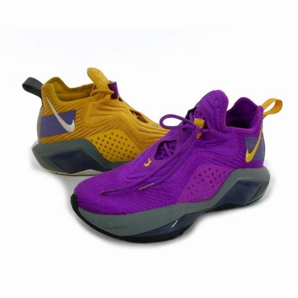 ナイキ NIKE LeBron Soldier 14 レブロンソルジャー 14 レイカーズ スニーカー US8 26cm パープル イエロー CK6047 500 メンズ