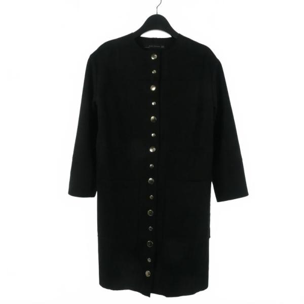 ザラウーマン ZARA WOMAN フェイクスエード ノーカラーコート