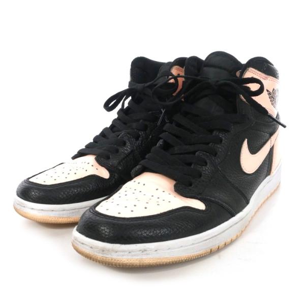 ナイキ NIKE AIR JORDAN 1 RETRO HIGH OG エアジョーダン1レトロハイ スニーカー 28cm ピンク ブラック 555088-081 メンズ