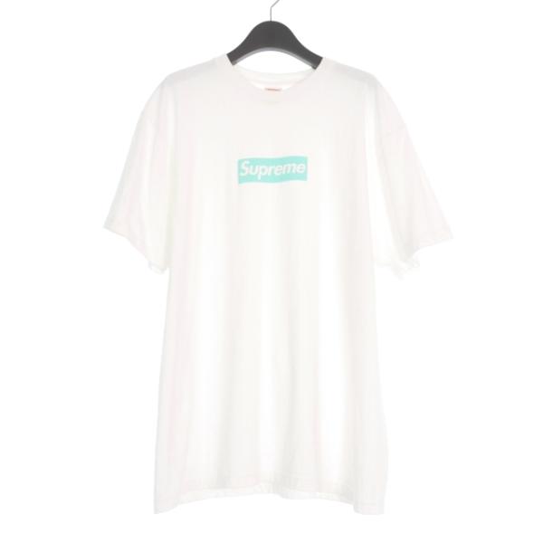Supreme Tiffany & Co. Tシャツ ホワイト サイズL Supreme シュプリーム SUPREME × Tiffany & Co. 21AW Box Logo
