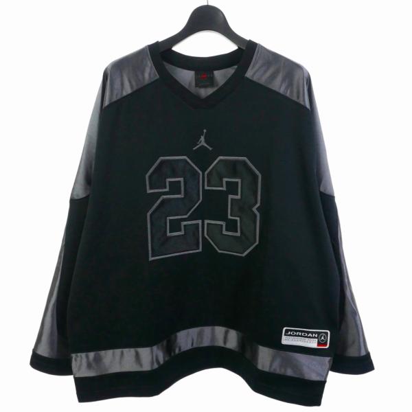 NIKE ジョーダン ホッケージャージー ゲームシャツ Mブラック NIKE ナイキ ジョーダンブルックリンメンズカレッジエイト