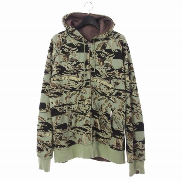 正規品　レア　アベイシングエイプ　GO! APE フルジップパーカー A BATHING APE（アベイシングエイプ） リバーシブル フルジップ
