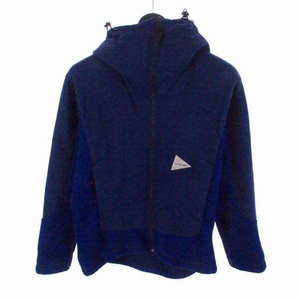 【中古】アンドワンダー and wander アンドワンダー and wander フリースジャケット パーカー 2 ネイビー 紺 AW-JT991 メンズ and wander（アンドワンダー） フリースジャケット パーカー 2
