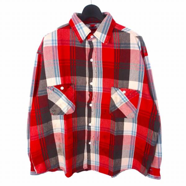 【中古】未使用品 セントマイケル SAINTMICHAEL FLANNEL SHIRT チェックシャツ 長袖 L マルチカラー SM-HR1-0000-043 メンズ 未使用品 セントマイケル SAINTMICHAEL FLANNEL SHIRT チェックシャツ
