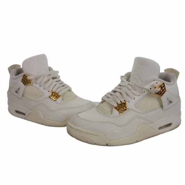 ナイキ NIKE Women's Air Jordan 4 Retro "White & Gold" エアジョーダン4 レトロ US10.5 27.5cm ホワイト ゴールド 白 金 AQ9129-170 メン
