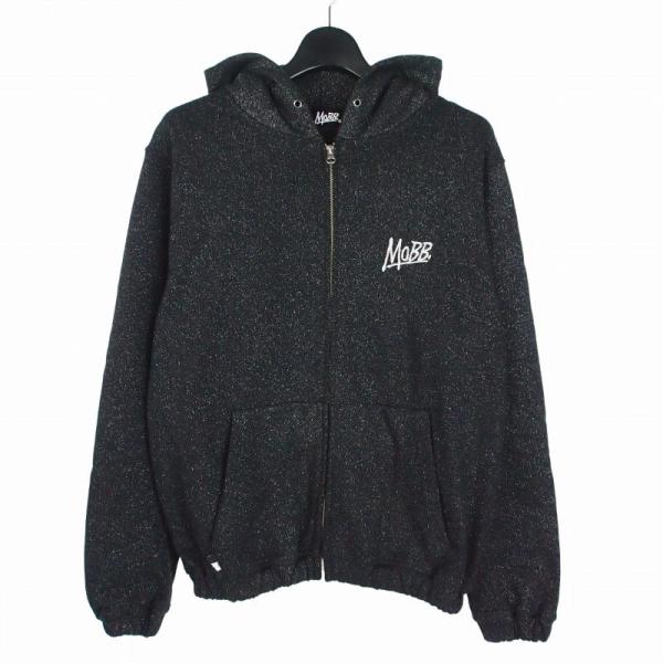 モブ MOBB OG GLITTER ZIP HOODIE ジップフーディー ラメパーカー S