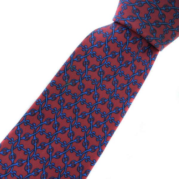 HERMES エルメス ネクタイ レギュラータイ フランス製 シルク 総