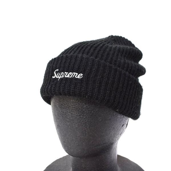 シュプリーム SUPREME Loose Gauge Beanie ルーズ ゲージ ビーニー ニット帽 帽子 ロゴ刺繍 黒 ブラック メンズ